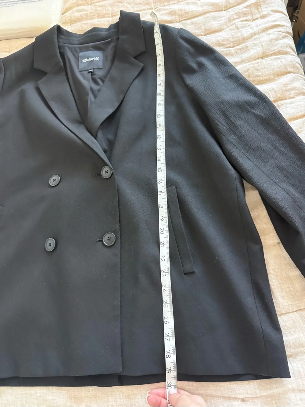 Madewell Caldwell Double Breasted Blazer Black Two Button Edition – Size XXL